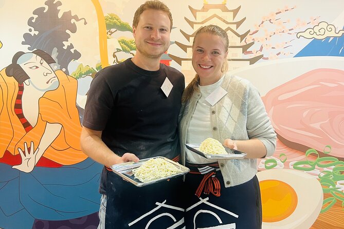 Ramen-Making Experience in the Osaka Castle Area with Souvenir - Preparing chicken chashu with an original broth