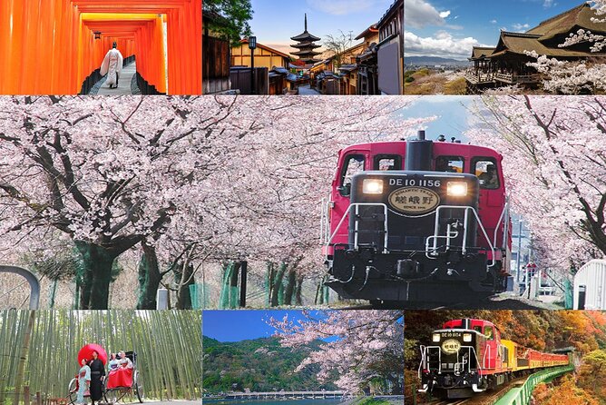 Sagano Romantic Train & Arashiyama, Kiyomizudera, Fushimi Inari Taisha Day Tour - Arashiyama, bamboo, and the Katsura River