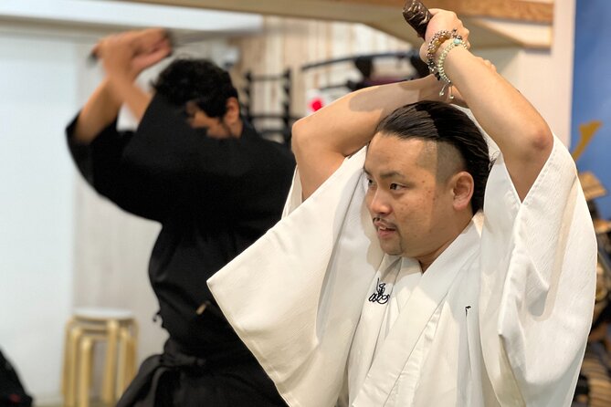 Samurai Training with Modern day Musashi in Kyoto - Changing into dōgi, obi, and hakama