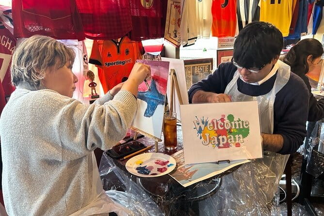 Seasonal Japanese Culture Osaka Paint and Wine Experience - The first lesson is built for beginners