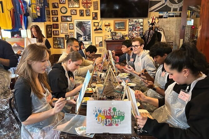 Seasonal Japanese Culture Osaka Paint and Wine Experience - A flexible painting session, not a forced copy