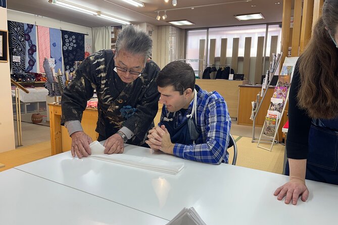 Sekka Cotton Furoshiki Class - The dyeing step and the 30-minute wait