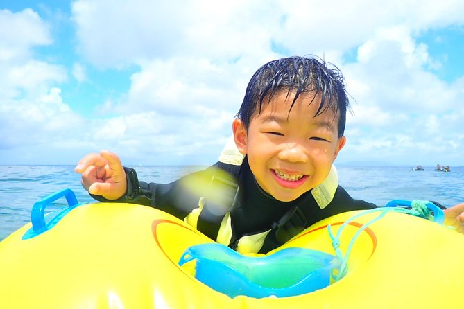Snorkeling in the Blue Cave area【Okinawa Prefecture: Free feeding & photo images!English and Chinese speaking guide available! - Swimming toward Cape Maeda and the cave