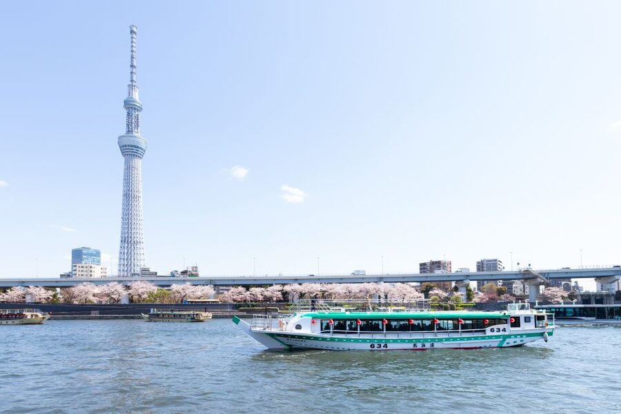 Sumida River: Japanese Traditional Yakatabune Dinner Cruise - Tokyo Skytree at night