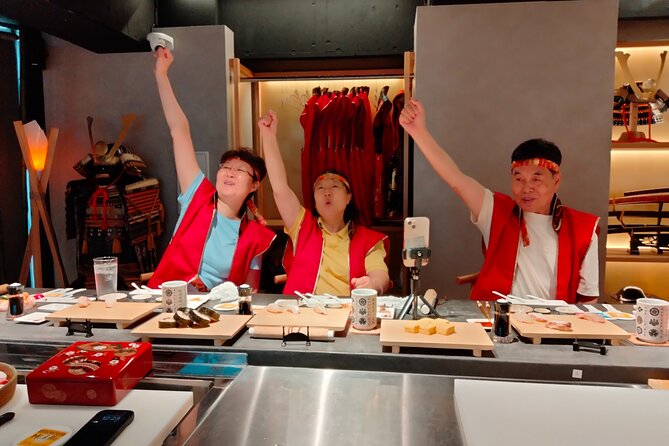 Sushi Making with Interactive Samurai Experience at JIN-ASAKUSA - The sword show and food quiz battle