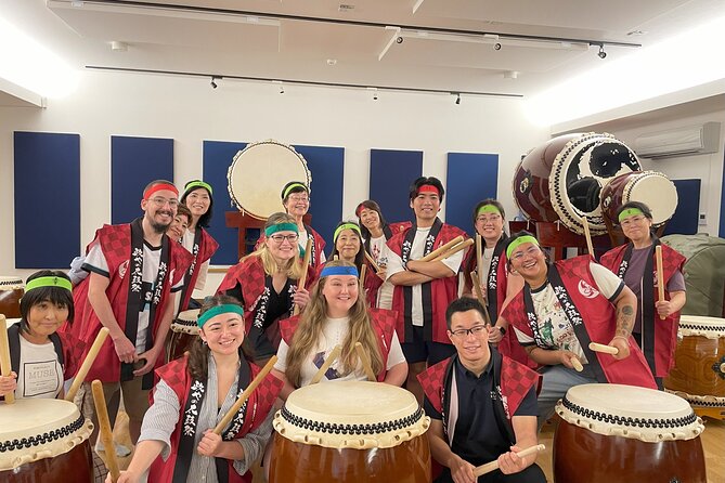 TAIKO, Japanese Drum Experience from Kyoto - The cultural introduction and hachimaki calligraphy