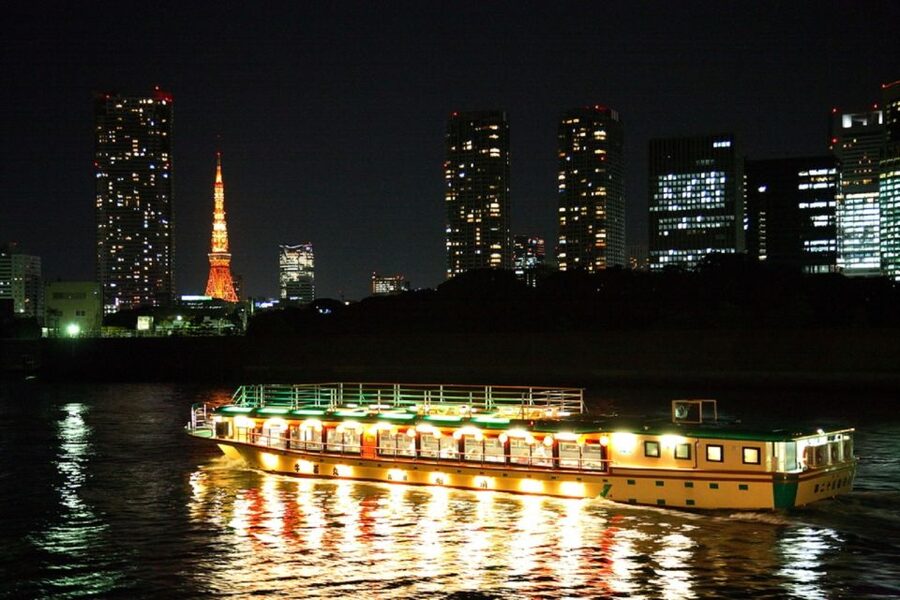 Tokyo Bay: Traditional Japanese Yakatabune Dinner Cruise - From Funasei pier to Tokyo Bay
