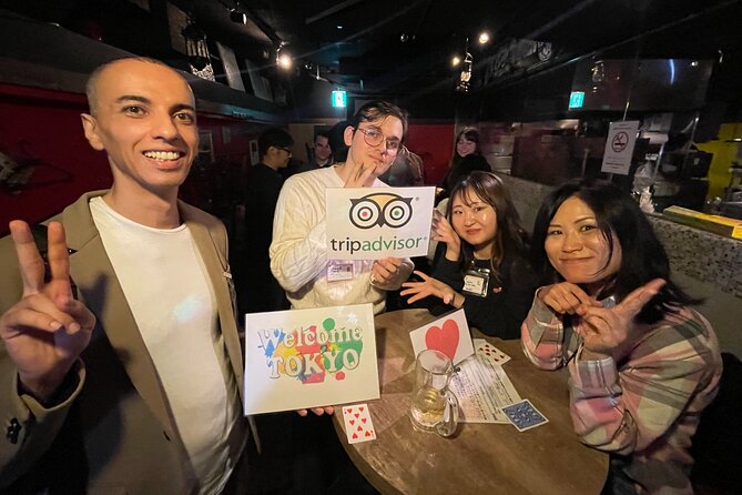 Tokyo Local Friends Solo attend Party All We Can Drink in Shibuya - Card shuffles keep the room moving
