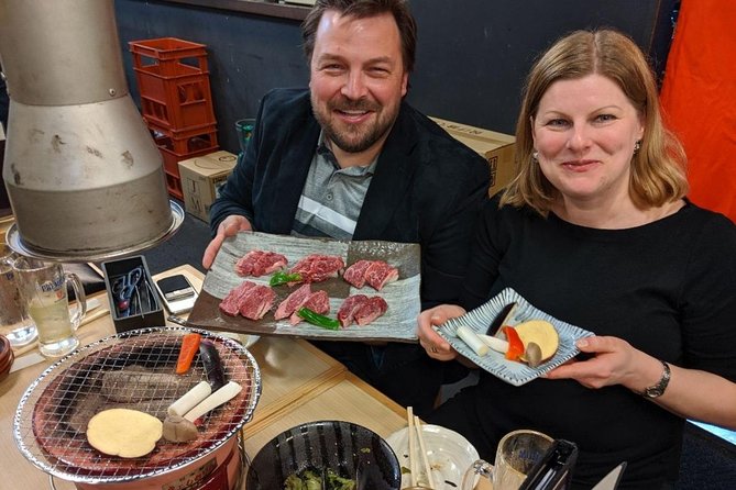 Tokyo Night Foodie Tour in Shinjuku - Seasonal Sushi, Wagyu Beef - Wagyu grilled over a shichirin stove