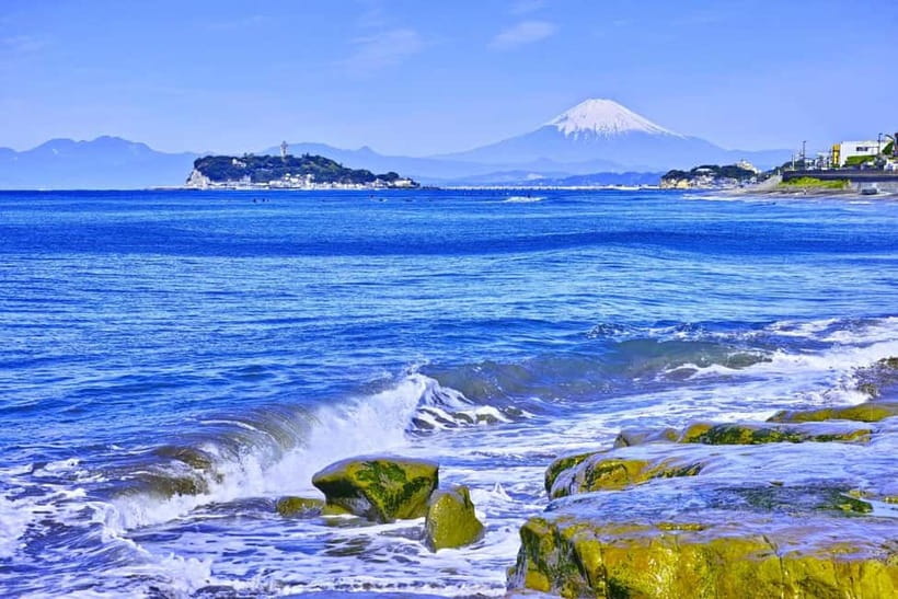 Tokyo:Sea of Mount Fuji, Hakone Ropeway, Ōwakudani, Enoshima - Sagami Bay and the Sea-Mount Fuji view