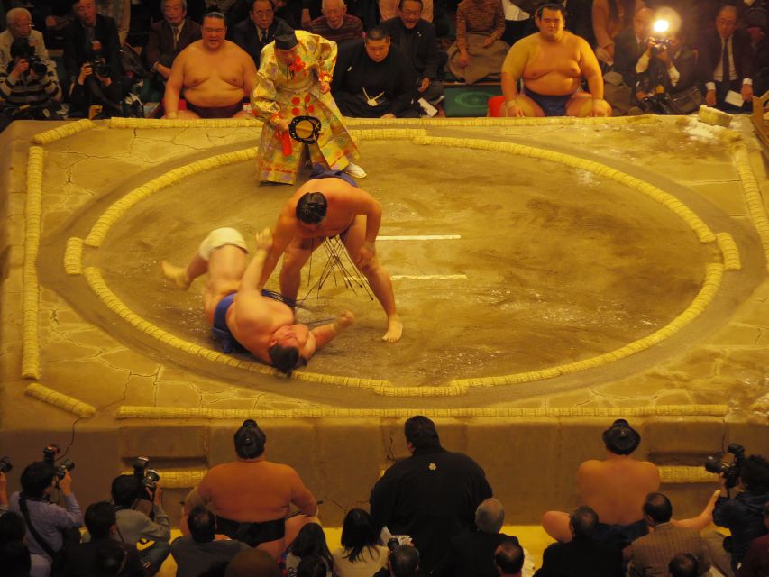 Tokyo: Sumo Tournament Tour with Chair Seat Tickets - The Sumo Supporter Kit and Lunch Options