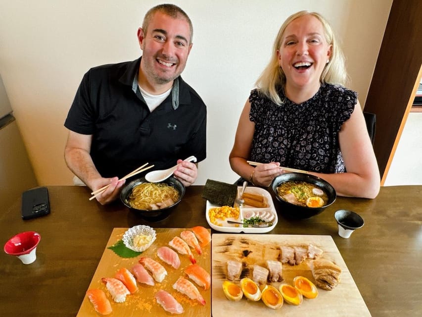 Tokyo: Sushi and Ramen Cooking Class with Sake Pairing Set - Ramen, broth, and melt-in-your-mouth chashu