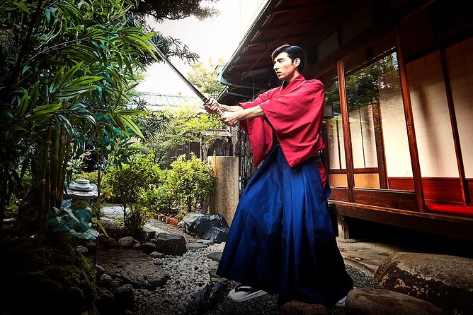Tokyo Sword Experience - includes Museum Ticket/Ninja Experience - Putting on the hakama and posing as a samurai
