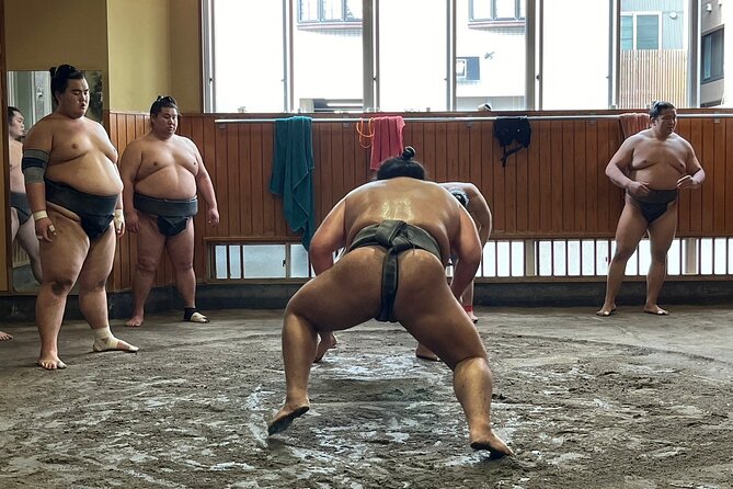 Tokyo: Visit Sumo Morning Practice with English Guide - Entering Takasago Stable for close-up training