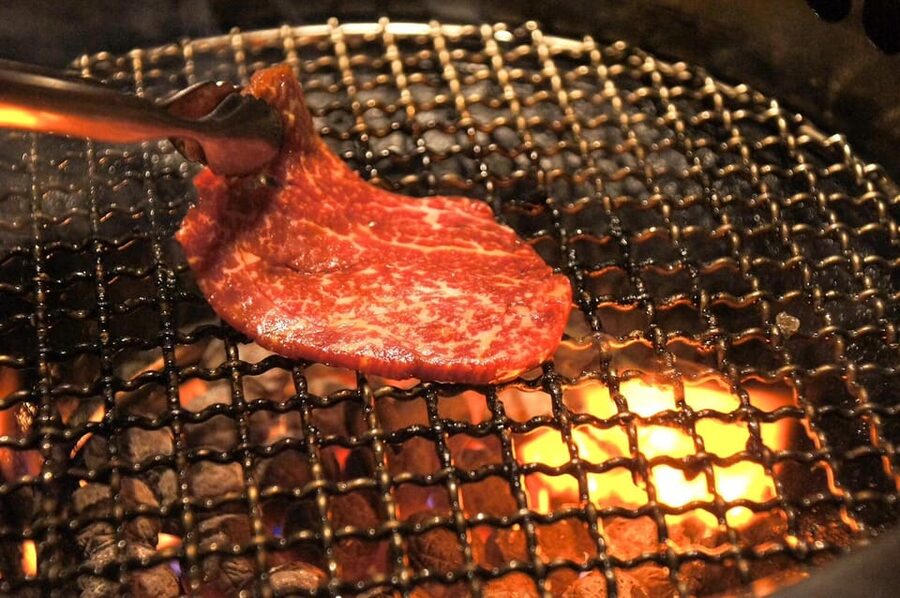 Tokyo: Wagyu and Sushi Gastronomic Journey - Kabukicho after dark, with Godzilla overhead