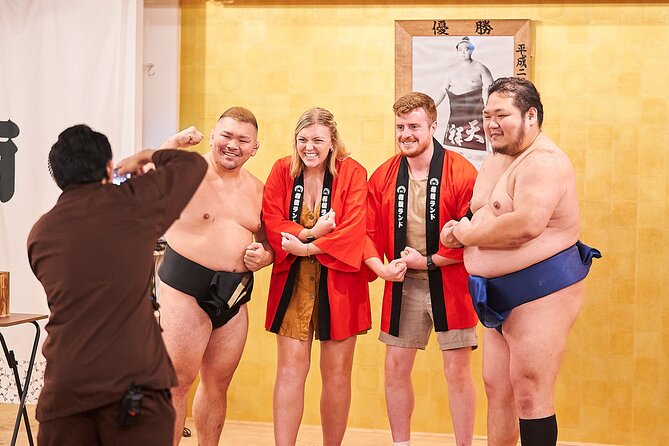 TokyoSumoShow, ChickenHotPot, and Mochi-Pounding by Pro Wrestlers - Mochi pounding is a hands-on highlight