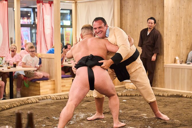 TokyoSumoShow, ChickenHotPot, and Mochi-Pounding by Pro Wrestlers - Former wrestlers provide the real draw