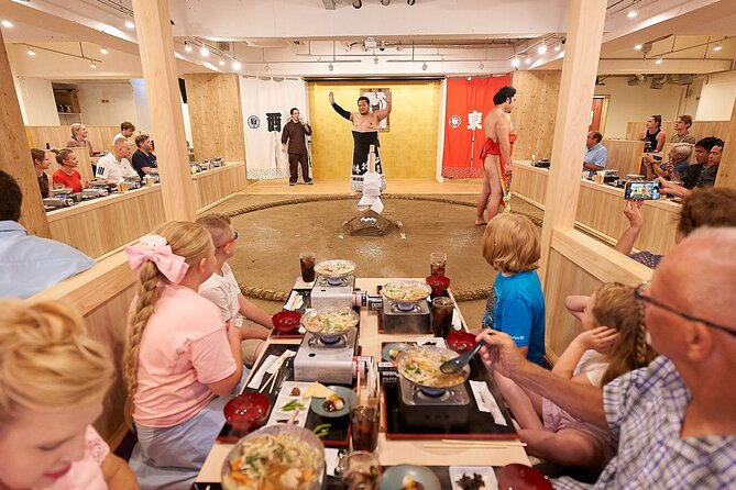 TokyoSumoShow, ChickenHotPot, and Mochi-Pounding by Pro Wrestlers - The ring entrance makes a strong opening