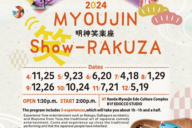 Traditional Japanese Comedy, Juggling & Magic Live Show in Tokyo - A 90-Minute Cultural Break Near Akihabara