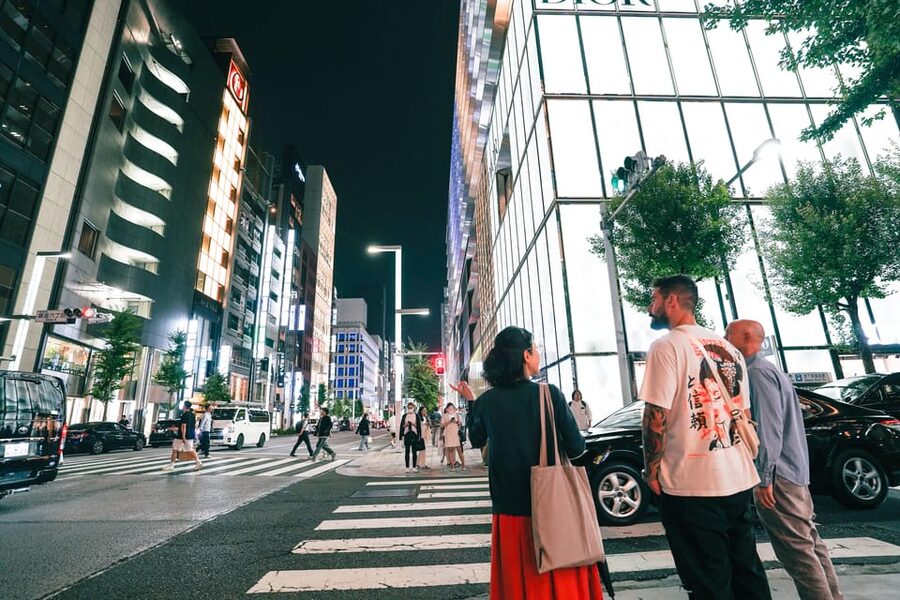 Wagyu Beef & Sake Pairing Foodie Tour in Tokyo - Walking through Ginza beyond the shop windows